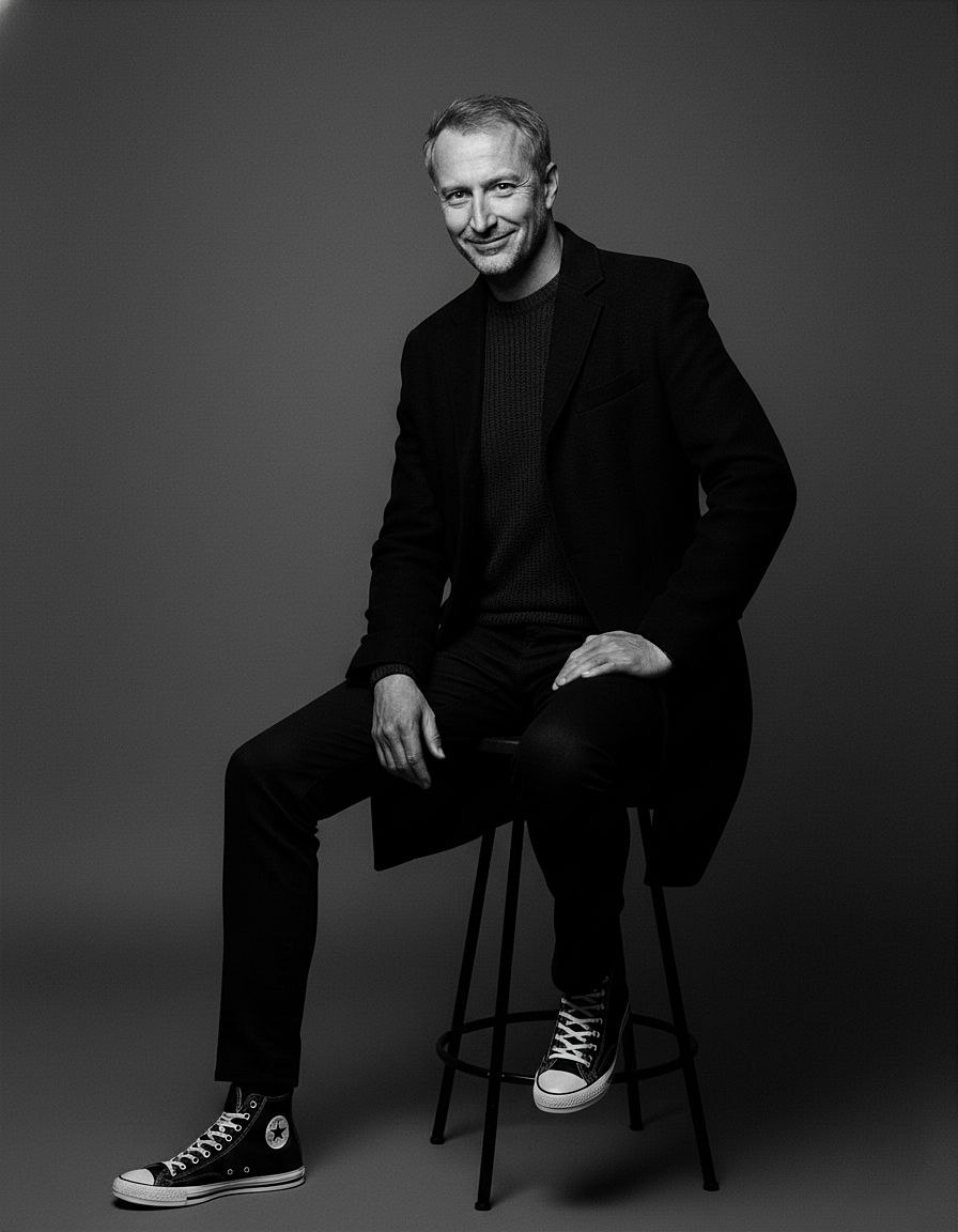 Retrato de Chema Peñas en su estudio